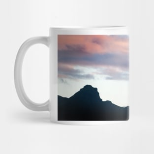 A crescent moon over the Trotternish Ridge, Isle of Skye, Scotland Mug